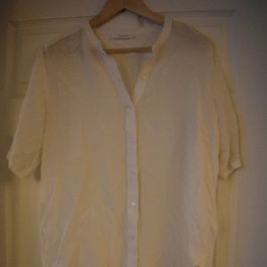 Anine Bing White Short Sleeve Top